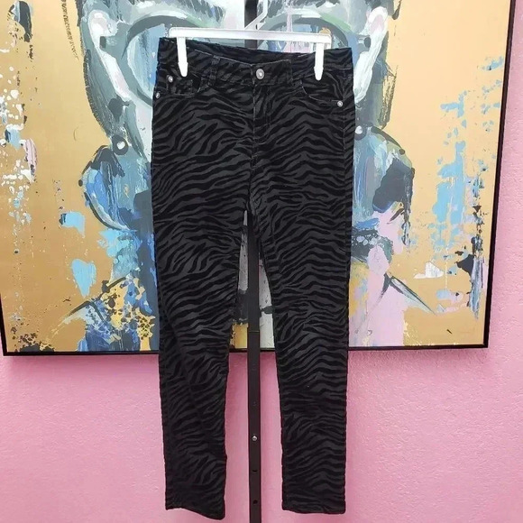 Wonder Nation Girls Black Pants w/Semi Swirls - Picture 1 of 7